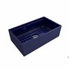 Bocchi Contempo Workstation Apron Front Fireclay 33 in. Single Bowl Kitchen Sink in Sapphire Blue 1504-010-0120